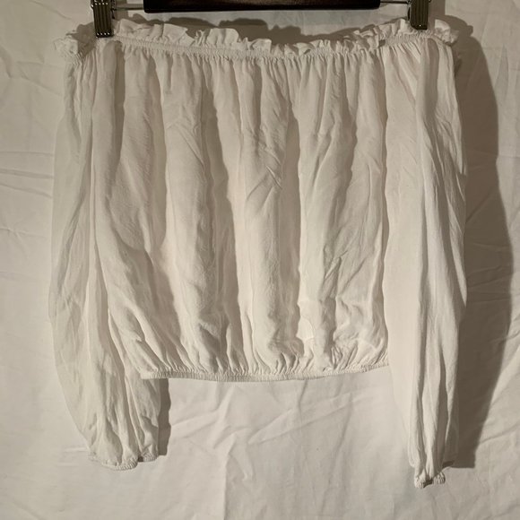 Brandy Melville Off-the-Shoulder White Top